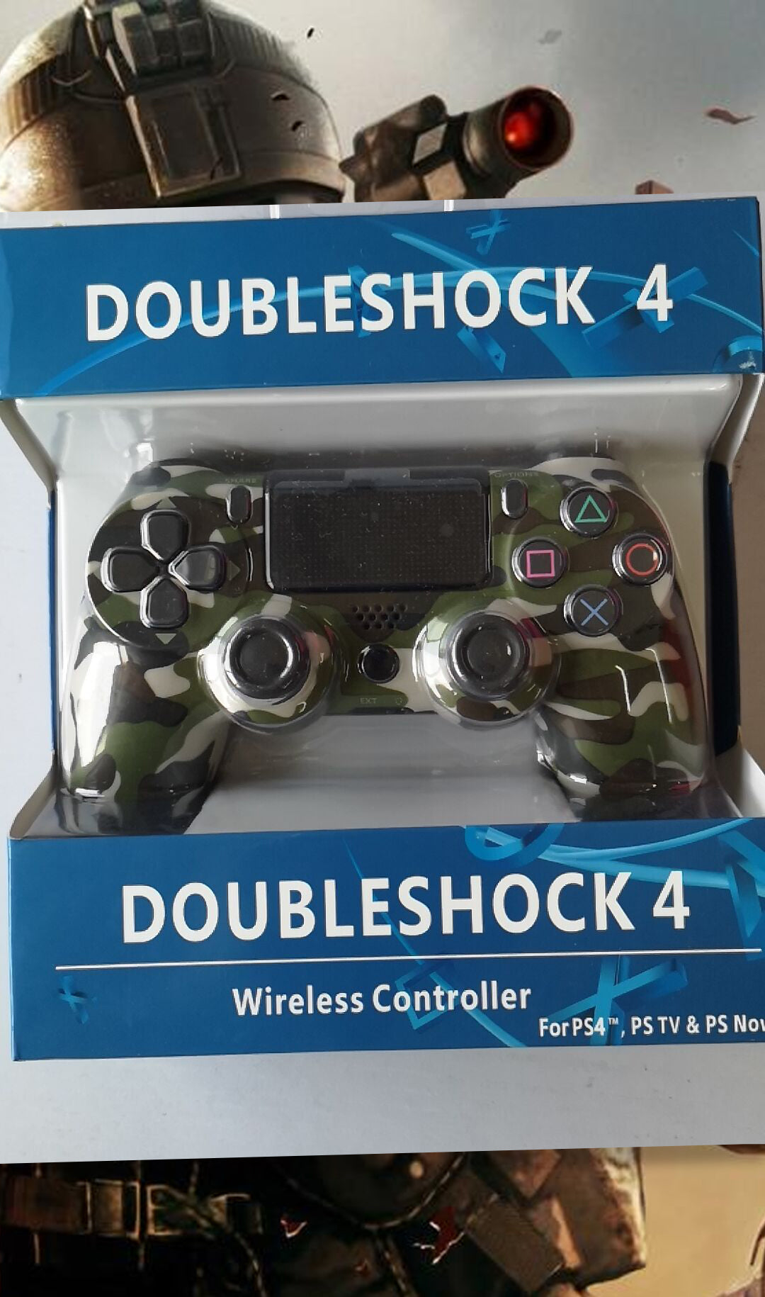 Vibrating Wired Game Controller for PS4 - Camouflage