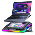 AICHESON Gaming Laptop Cooling Pad with Full RGB Lights Powerful Cooler Fan Stand for 15-19 inch Gamer Heavy Duty Laptops and PC Computers