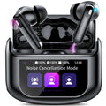 Wireless Earbuds Bluetooth 5.4 Headphones with Multifunctional Touch Screen 48H Bass Stereo Ear Buds with ANC/ENC Noise Cancelling/Transparency Mode IPX7 Earphones with 5 EQ Modes for iOS Android
