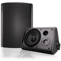 Herdio 6.5 Inches Indoor Outdoor Bluetooth Speakers Waterproof with Powerful BassWall Mount Speakers Wired Weather Resistant for Patio Home Deck Porch Backyard 400 Watts(Black)